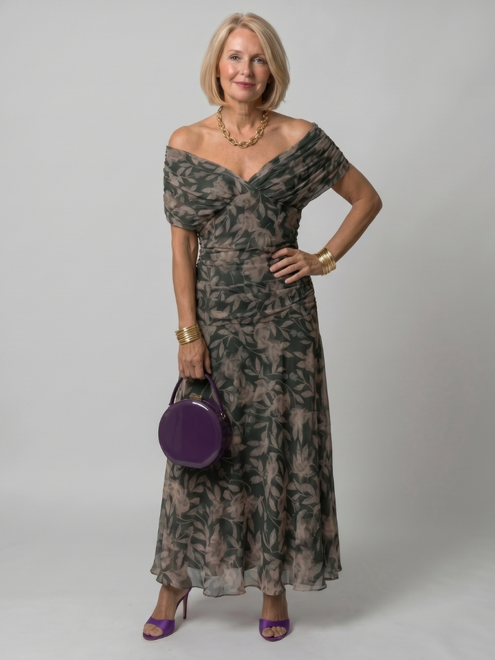 Elegant Off-Shoulder Maxi Dress