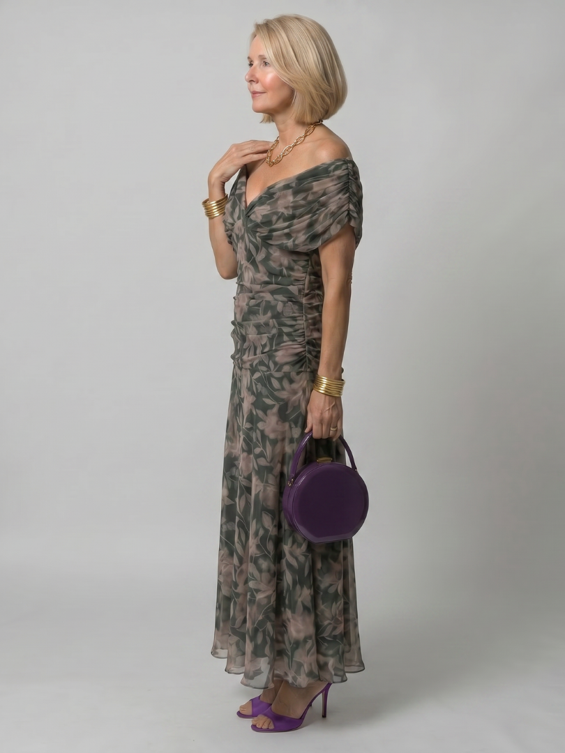 Elegant Off-Shoulder Maxi Dress