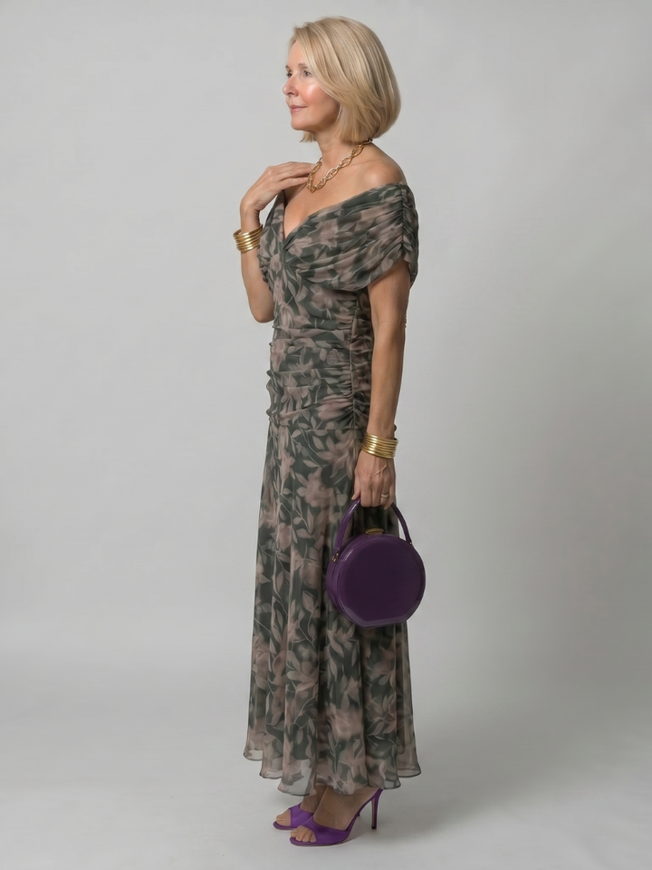 Elegant Off-Shoulder Maxi Dress
