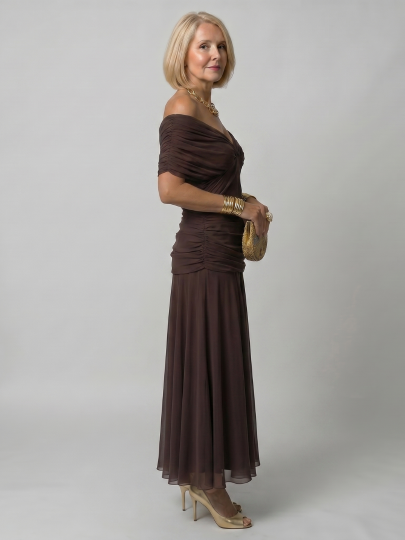 Elegant Off-Shoulder Maxi Dress