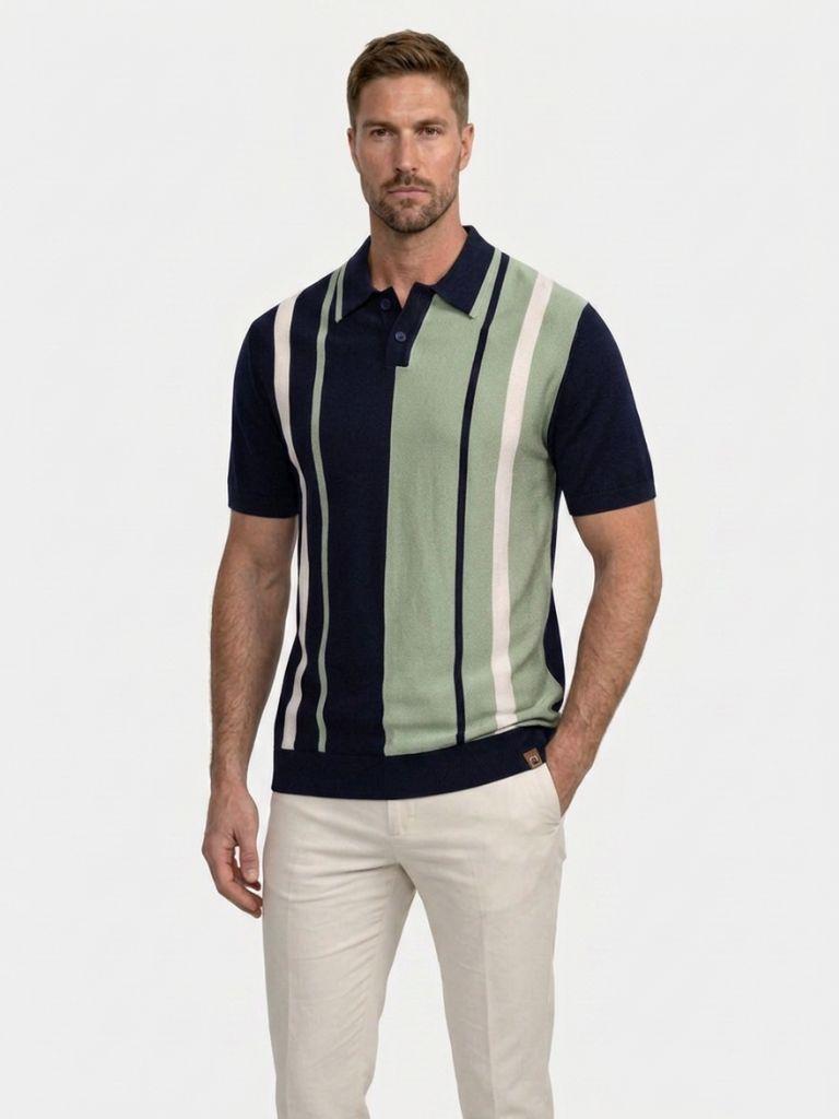 Retro Stripe Polo