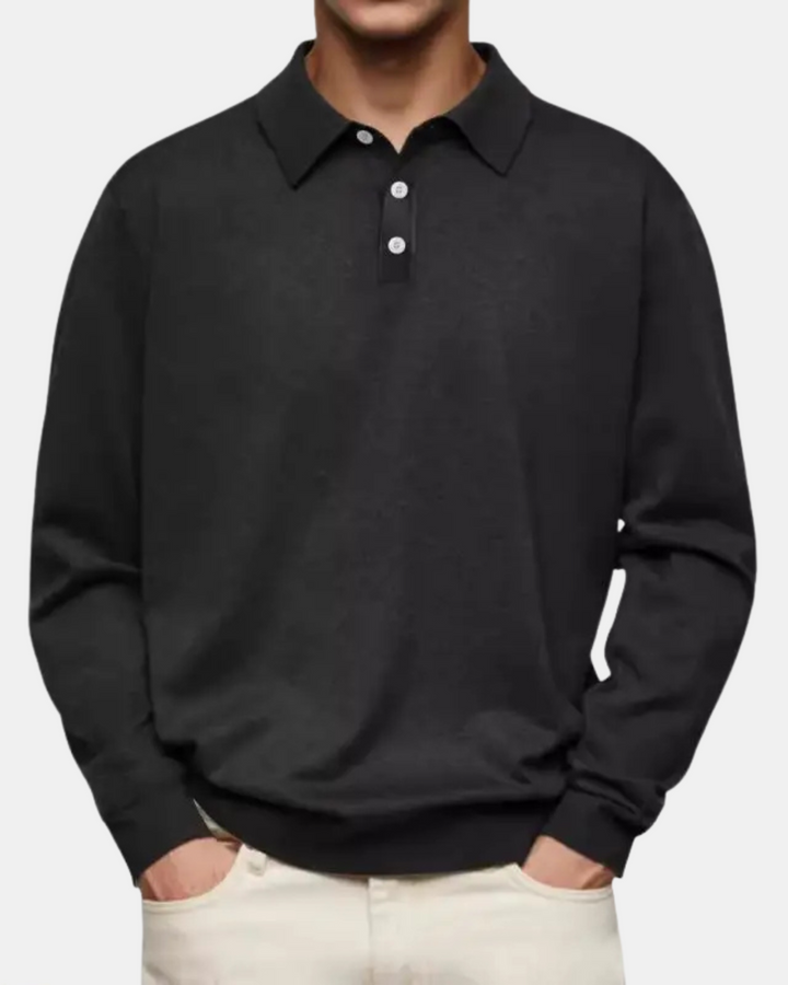 Luxury Long-Sleeve Polo