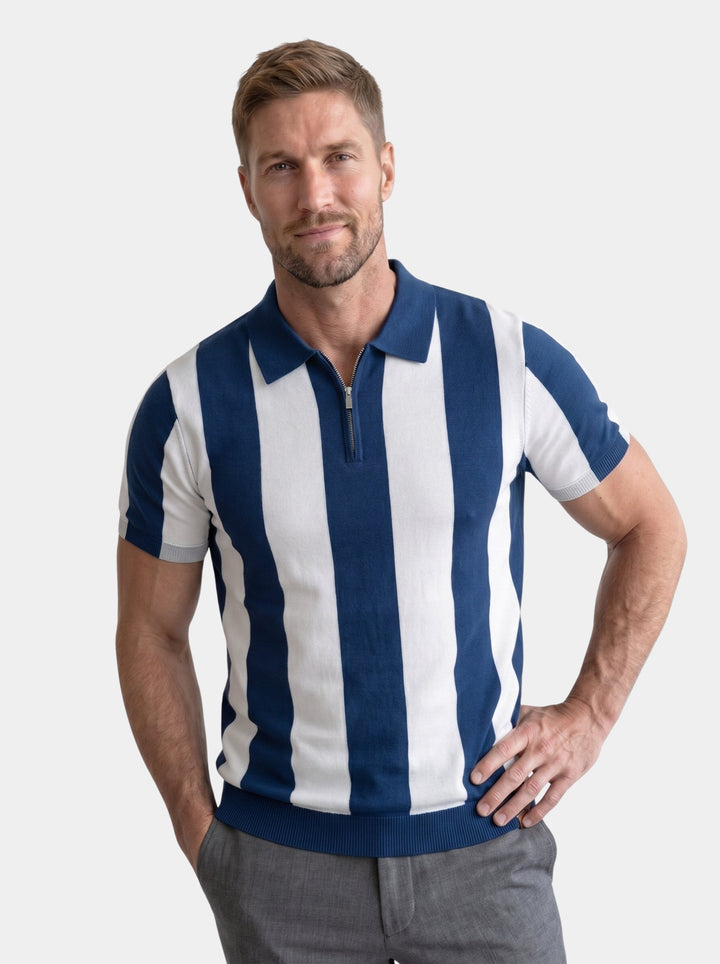 Navy Stripe Polo