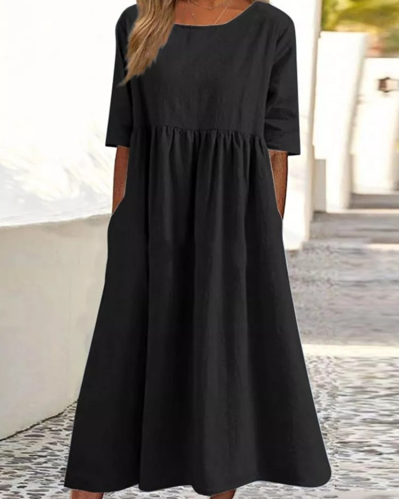 Classic Mid Sleeve Dress