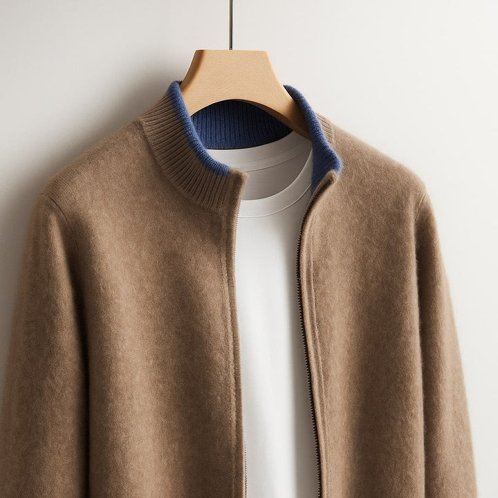 Cashmere Zip Cardigan
