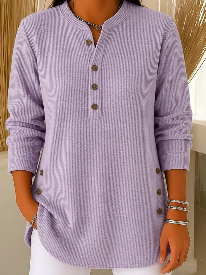 Soft Ribbed Button Jumper