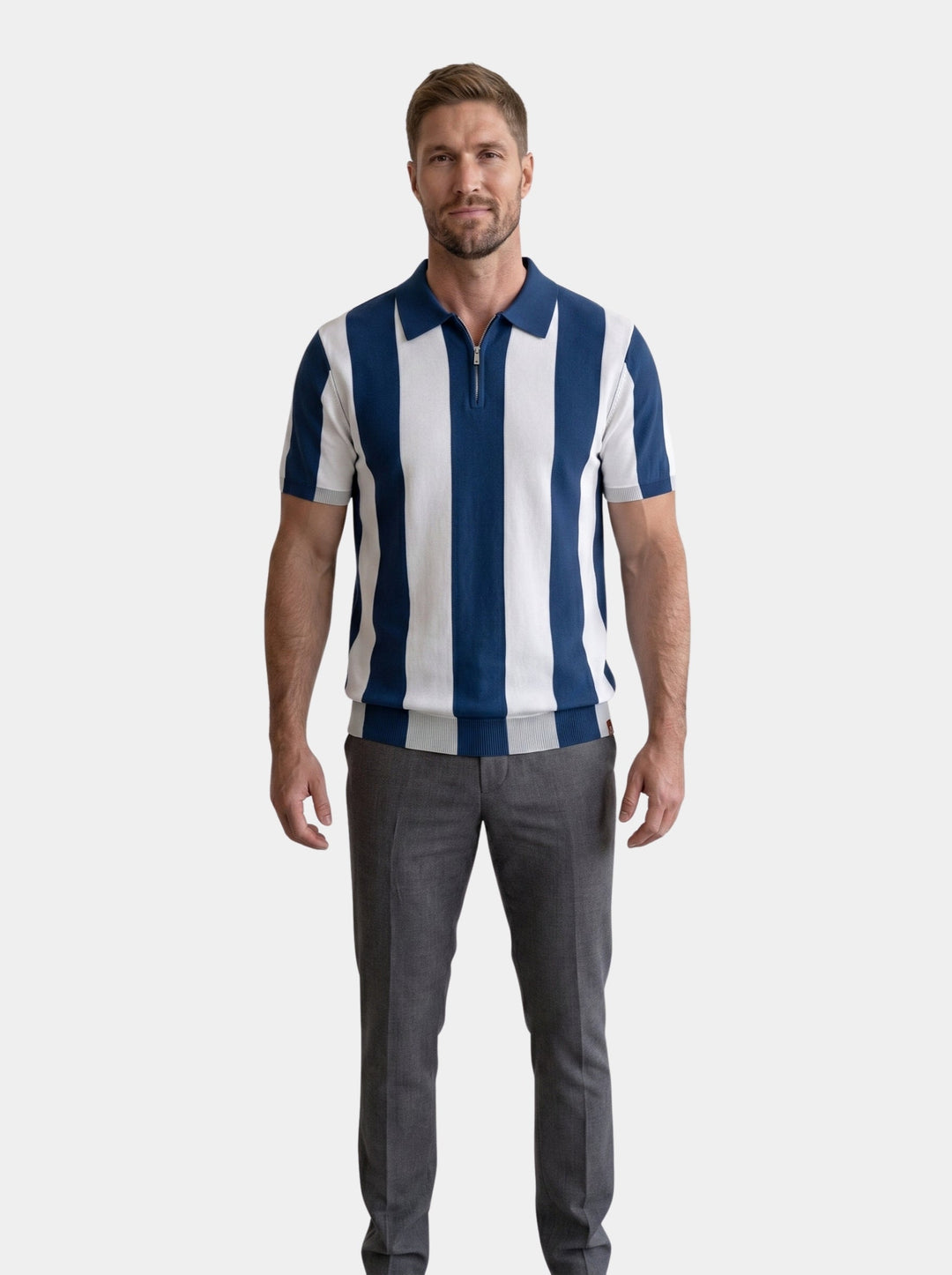 Navy Stripe Polo