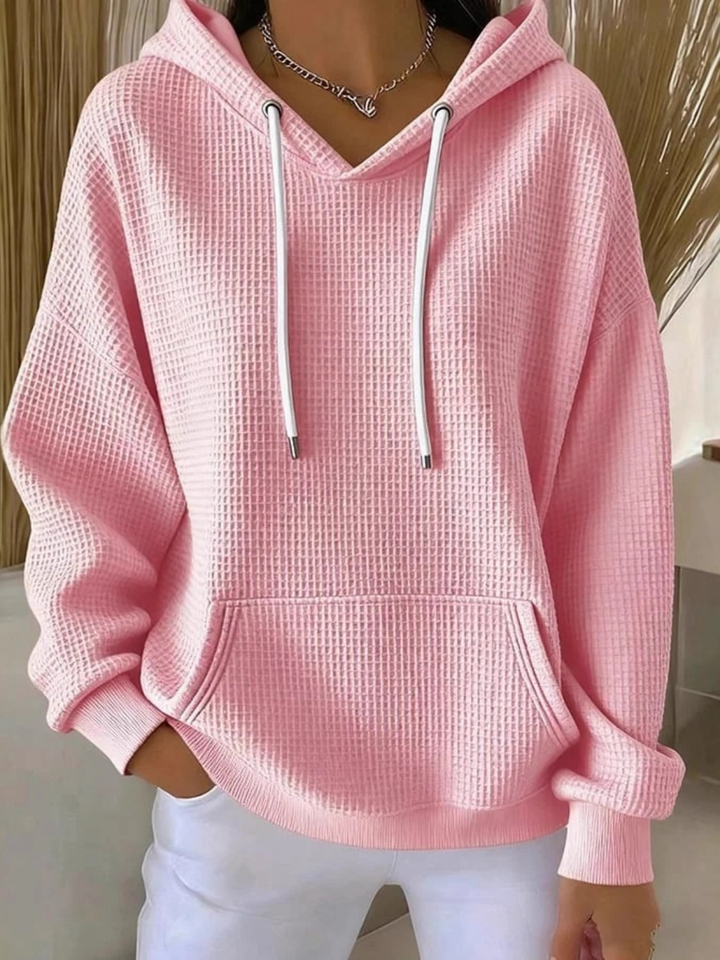 Soft Textured Hooded Jumper