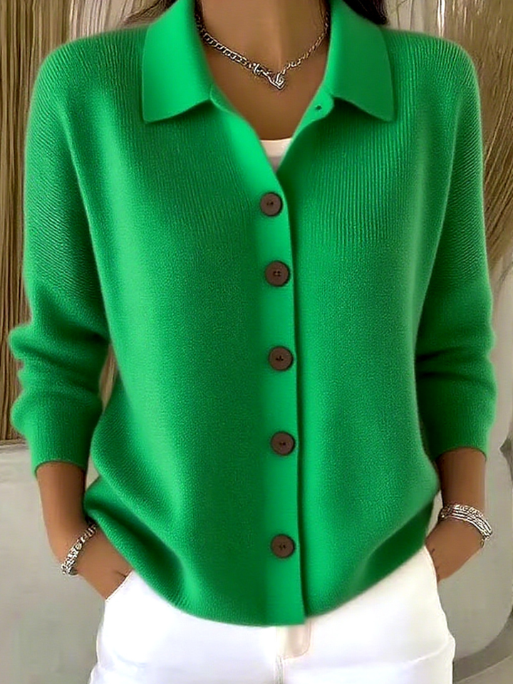 Soft Collar Button Jumper