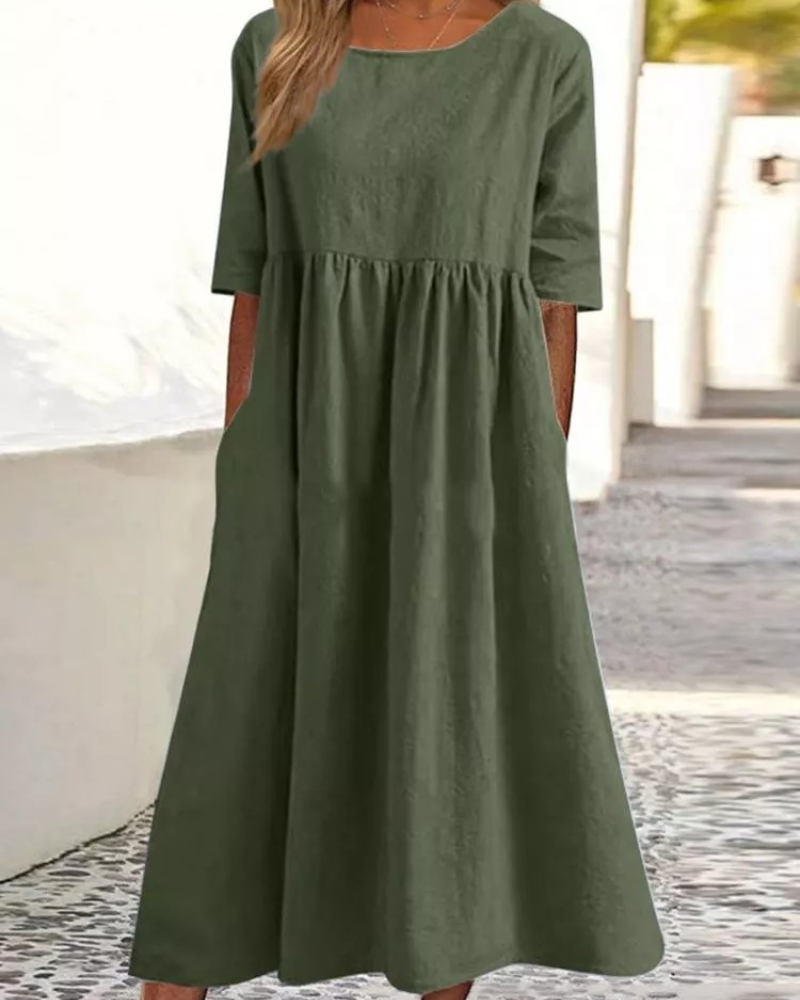 Classic Mid Sleeve Dress