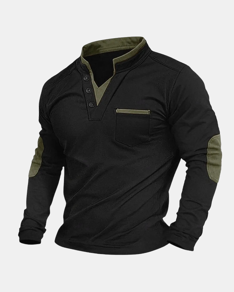 V-Neck Long Sleeve Shirt