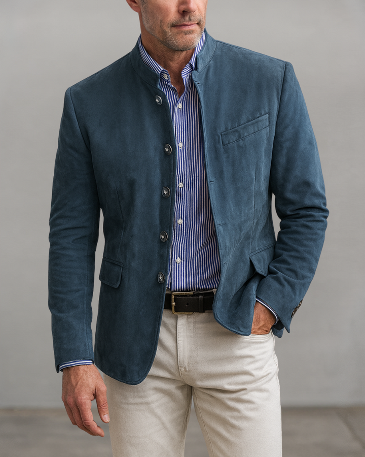 Suede Stand Collar Jacket