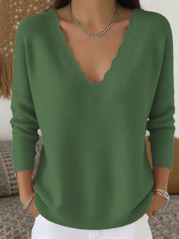 Soft Wave Neck Jumper