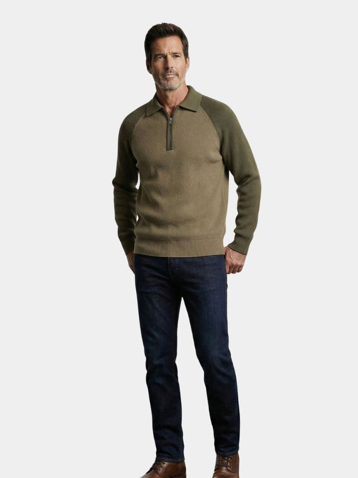 Raglan Quarter Zip Sweater