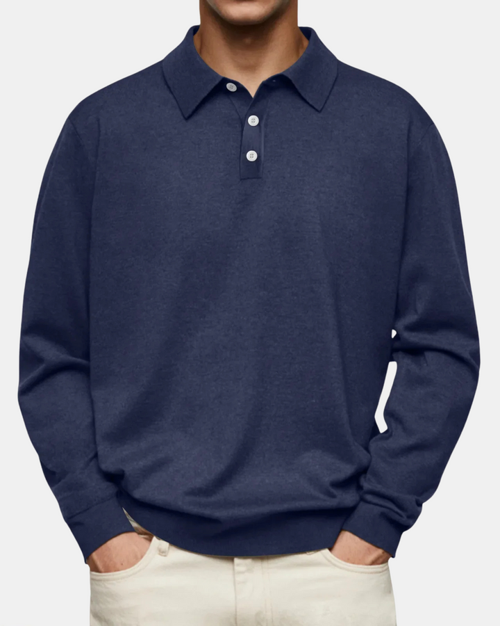 Luxury Long-Sleeve Polo