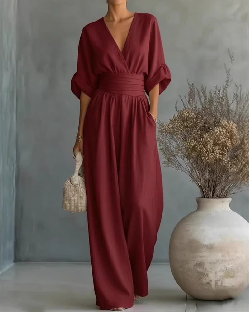 Comfortable Wrap Jumpsuit