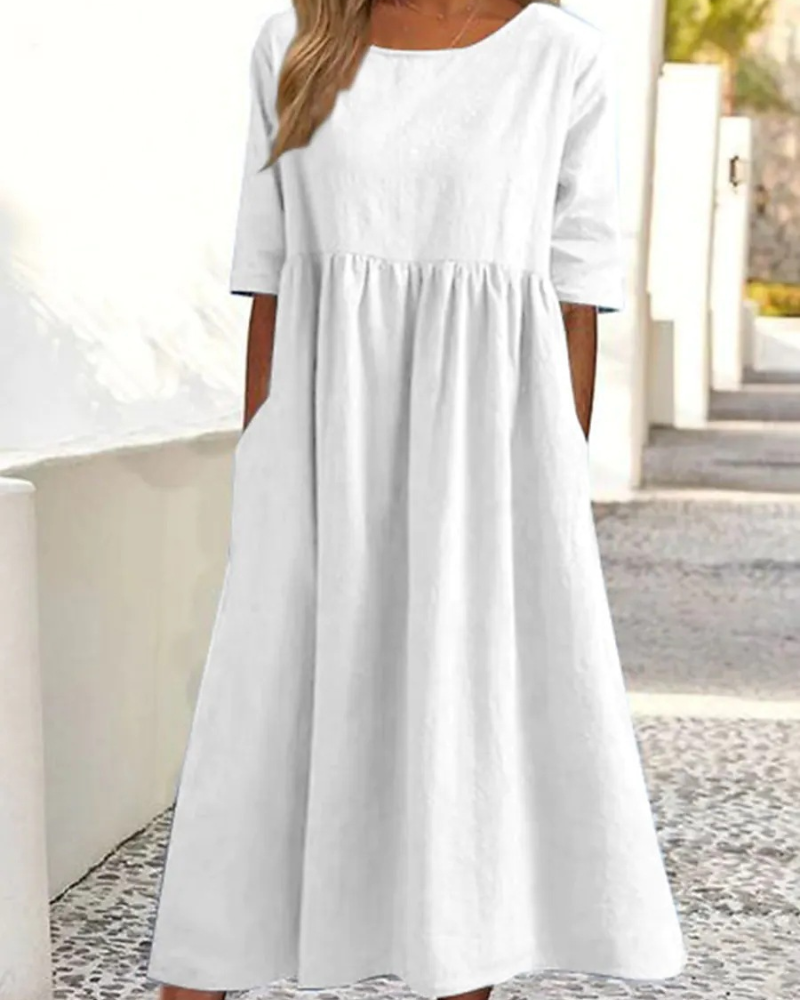 Classic Mid Sleeve Dress
