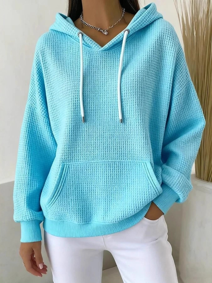 Soft Textured Hooded Jumper