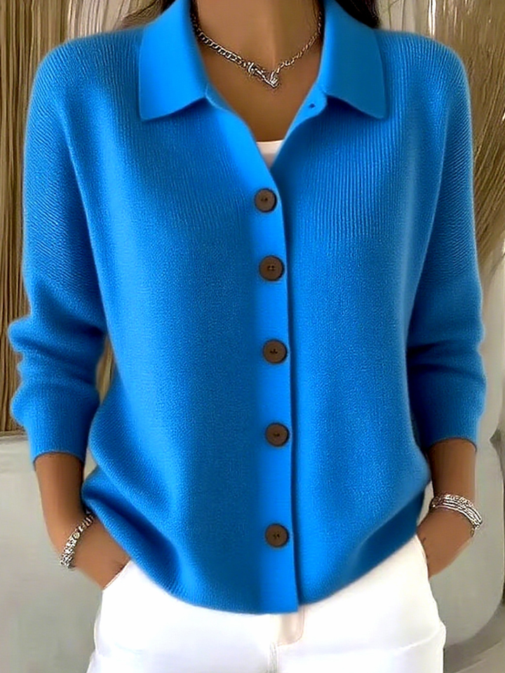 Soft Collar Button Jumper