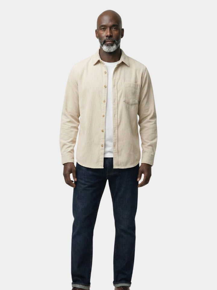 Casual Solid Corduroy Shirt