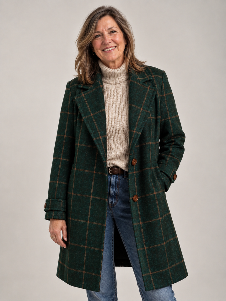 Elegant Plaid Coat