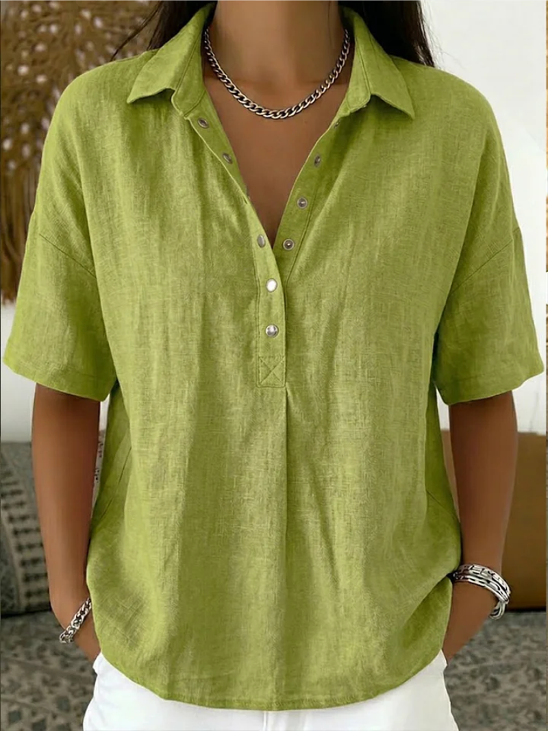 Collared Button Blouse