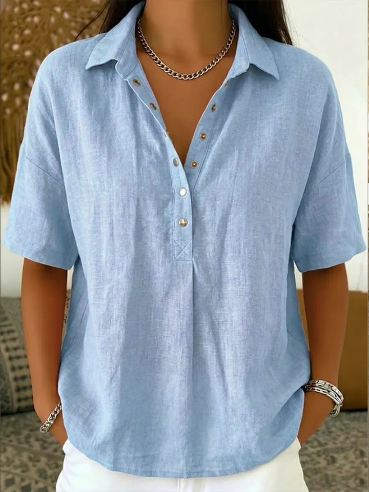 Collared Button Blouse
