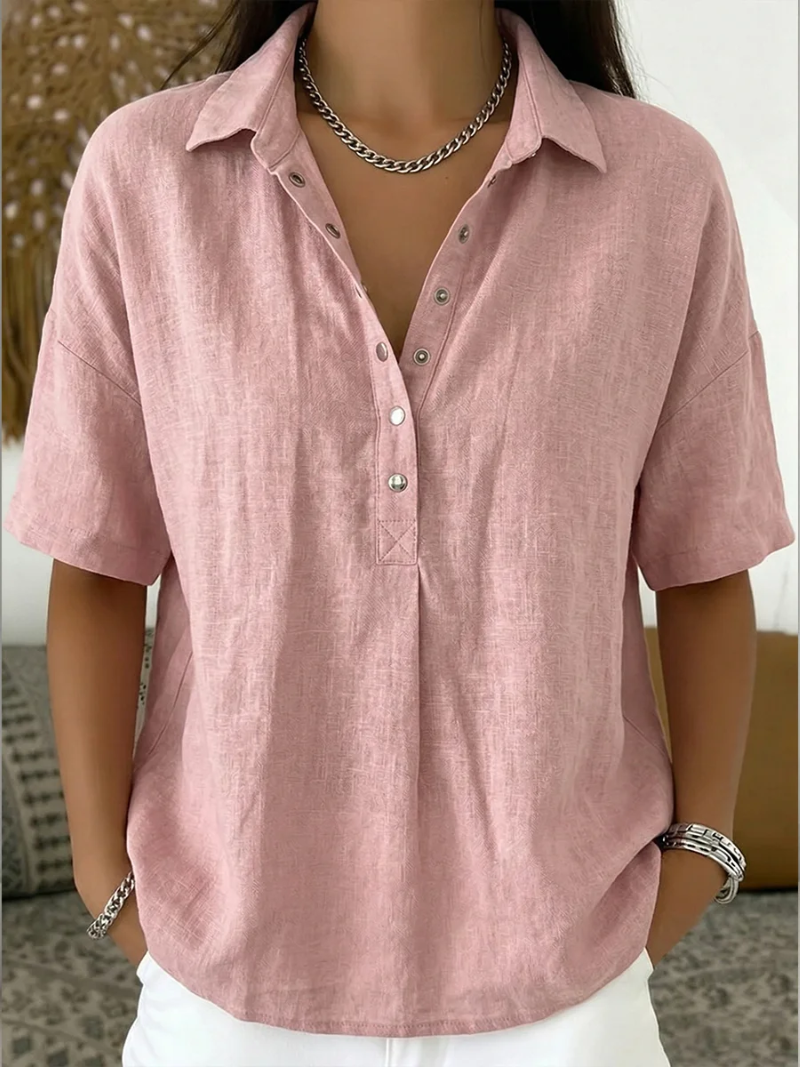 Collared Button Blouse
