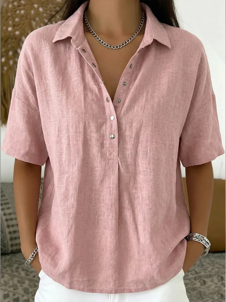 Collared Button Blouse