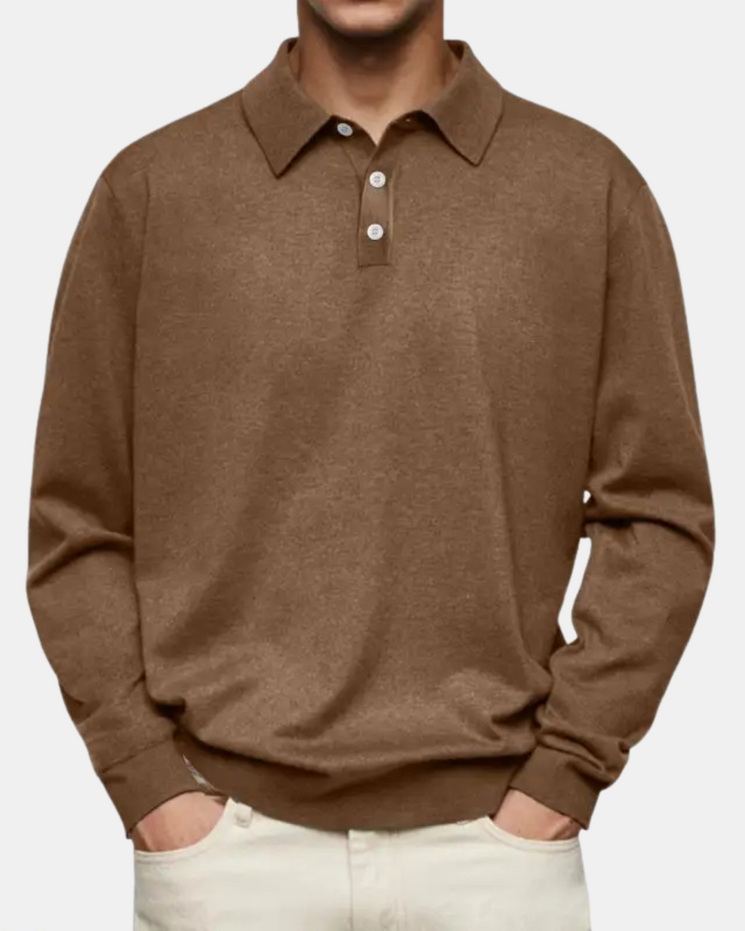 Luxury Long-Sleeve Polo