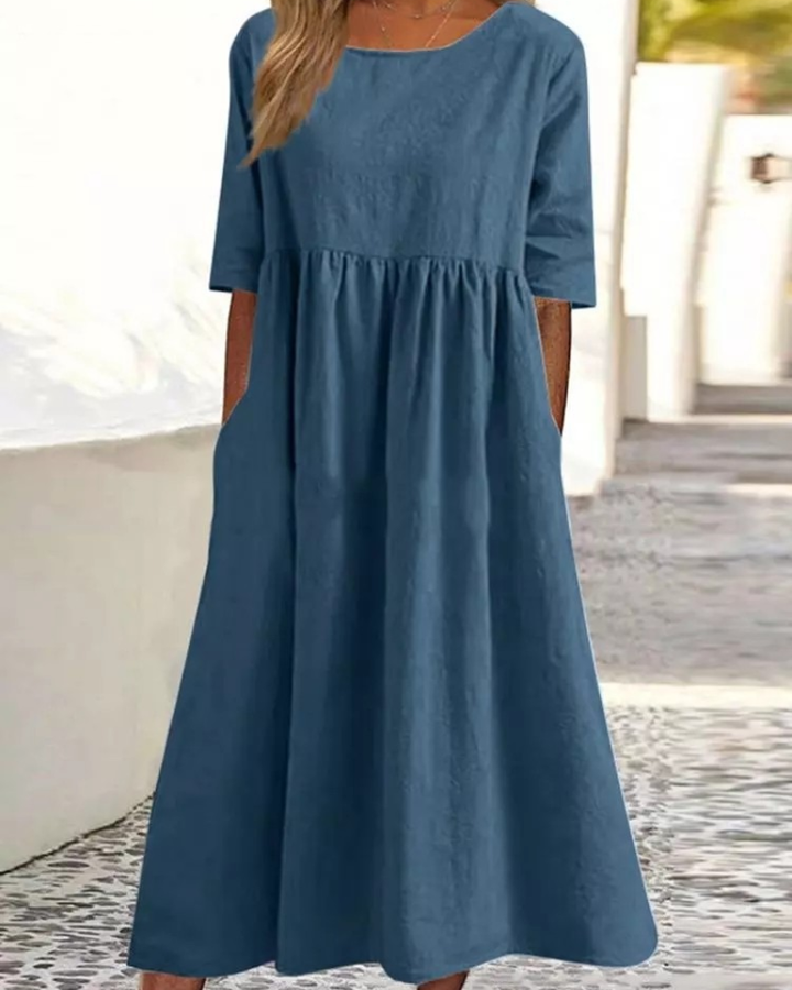Classic Mid Sleeve Dress