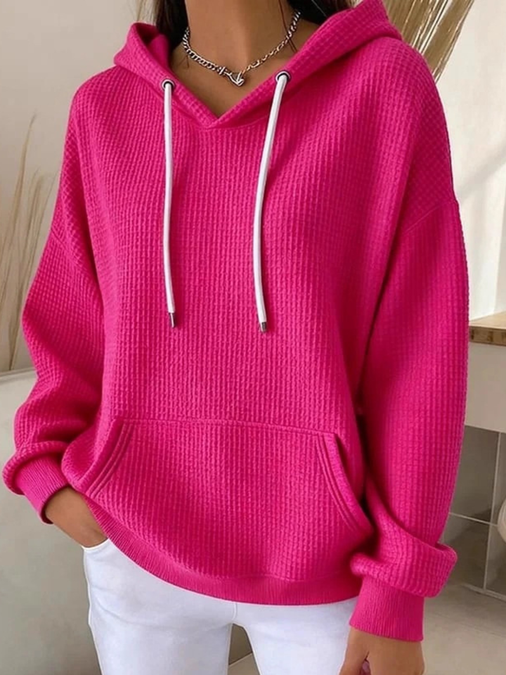 Soft Textured Hooded Jumper