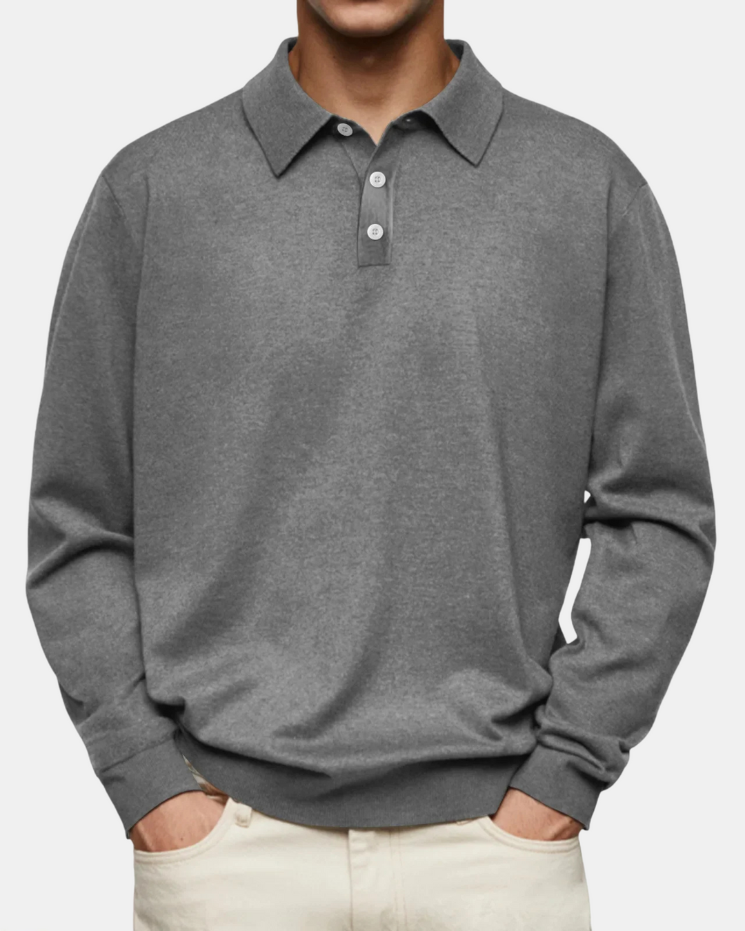 Luxury Long-Sleeve Polo