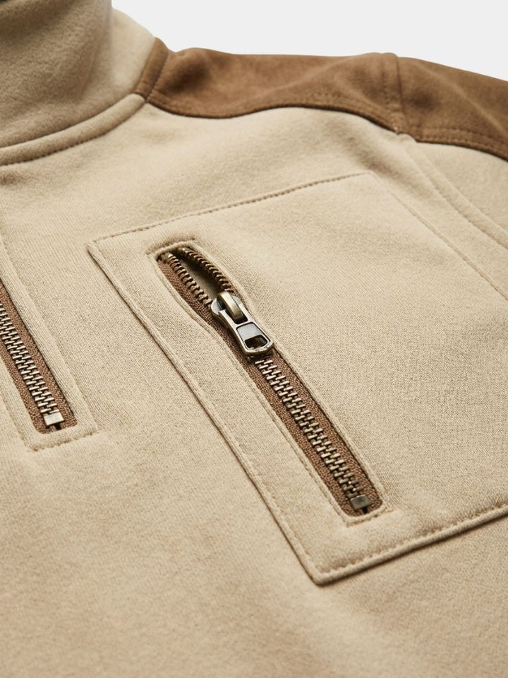 High Collar Quarter Zip Pullover