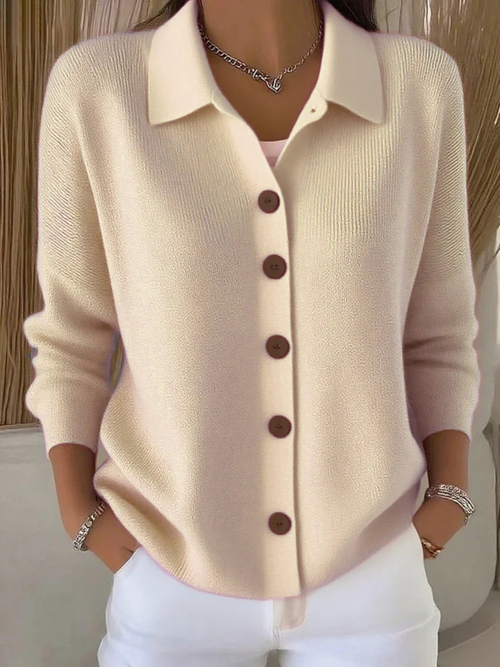 Soft Collar Button Jumper
