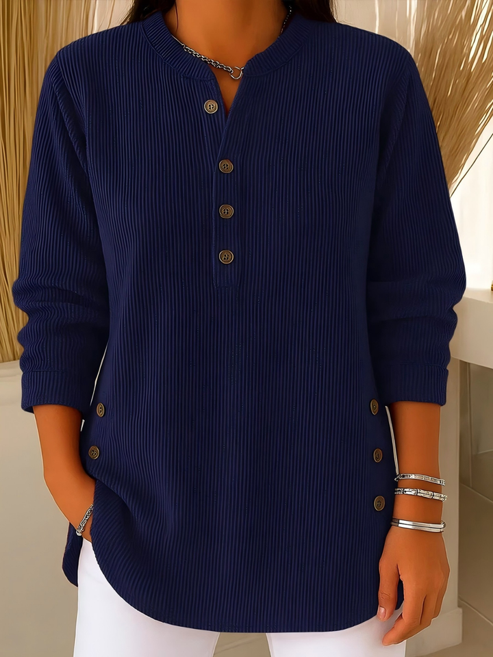 Soft Ribbed Button Jumper