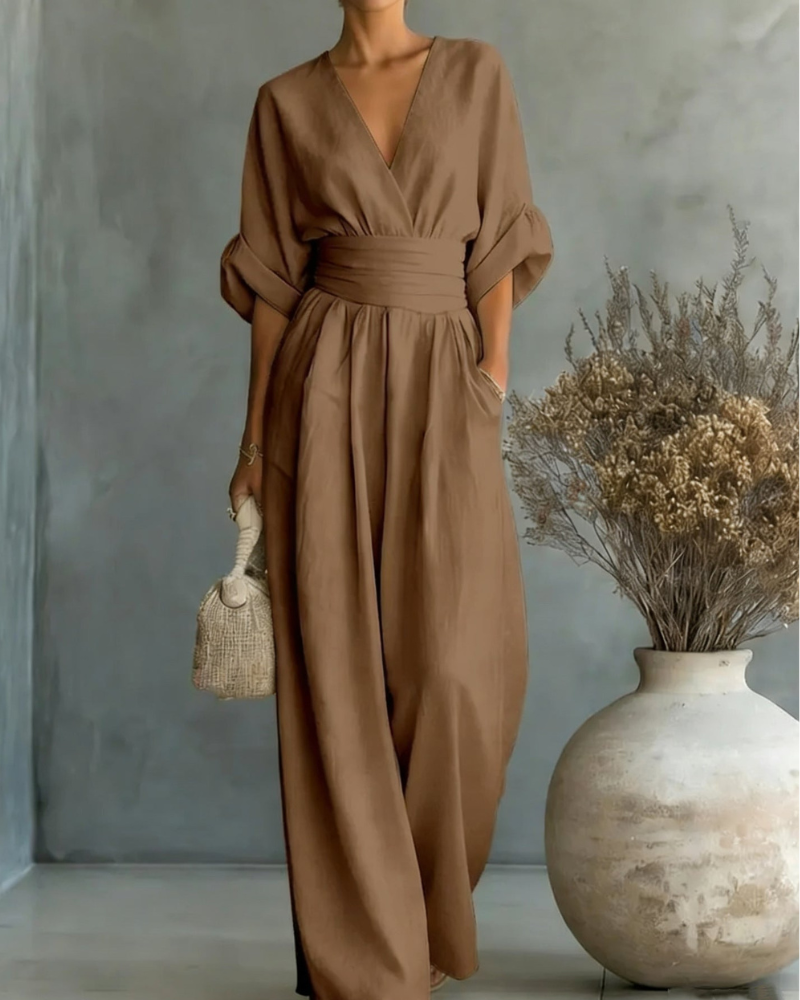 Comfortable Wrap Jumpsuit
