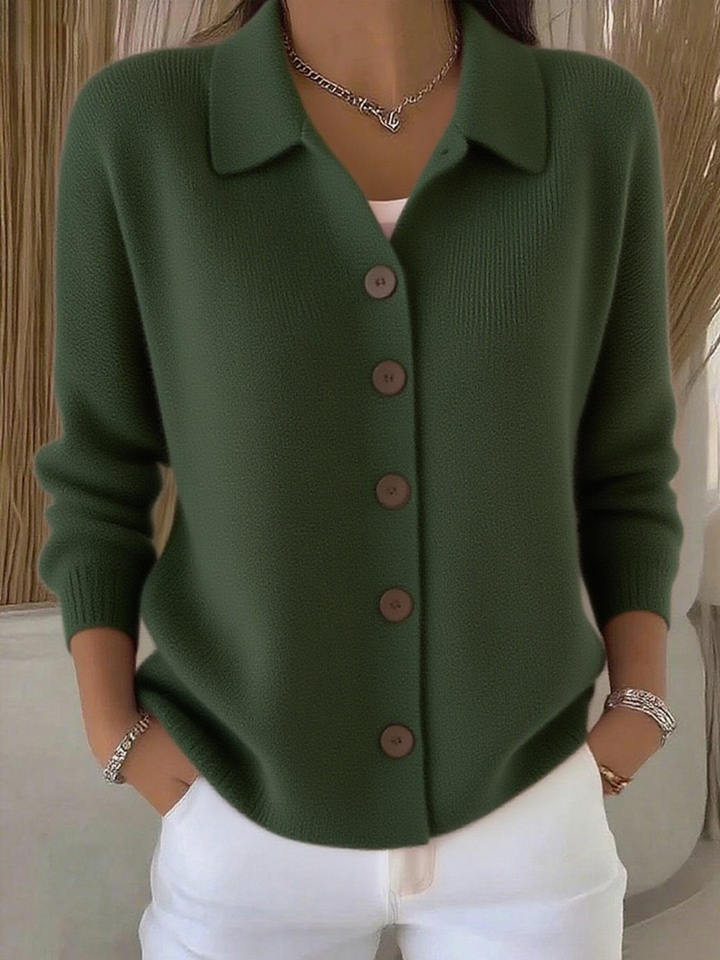 Soft Collar Button Jumper