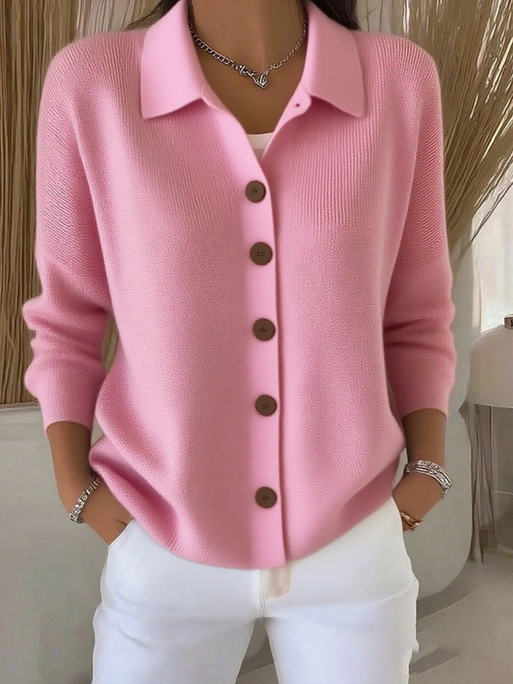 Soft Collar Button Jumper