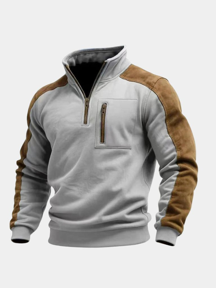 High Collar Quarter Zip Pullover