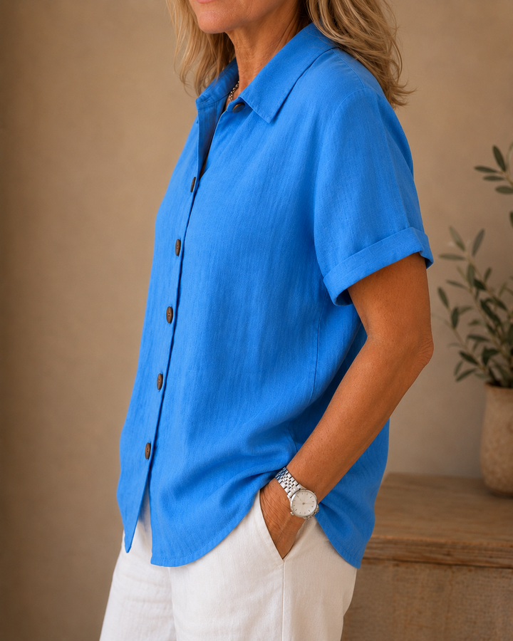 Elegant Button Front Blouse