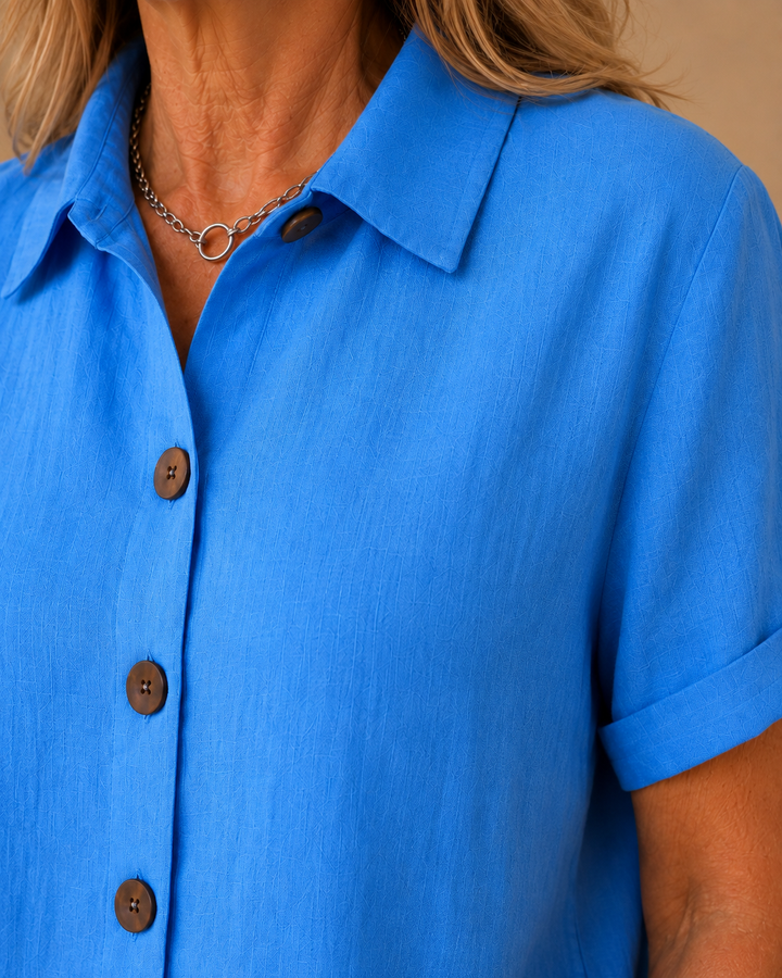 Elegant Button Front Blouse