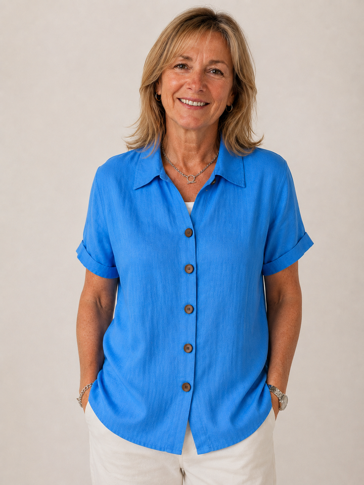 Elegant Button Front Blouse