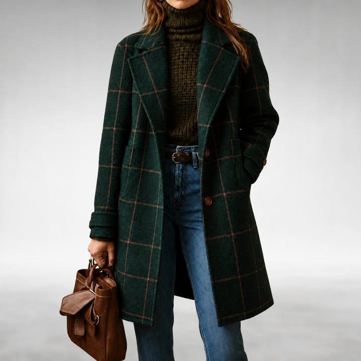 Elegant Plaid Coat