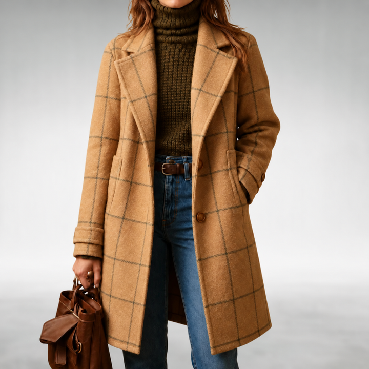 Elegant Plaid Coat