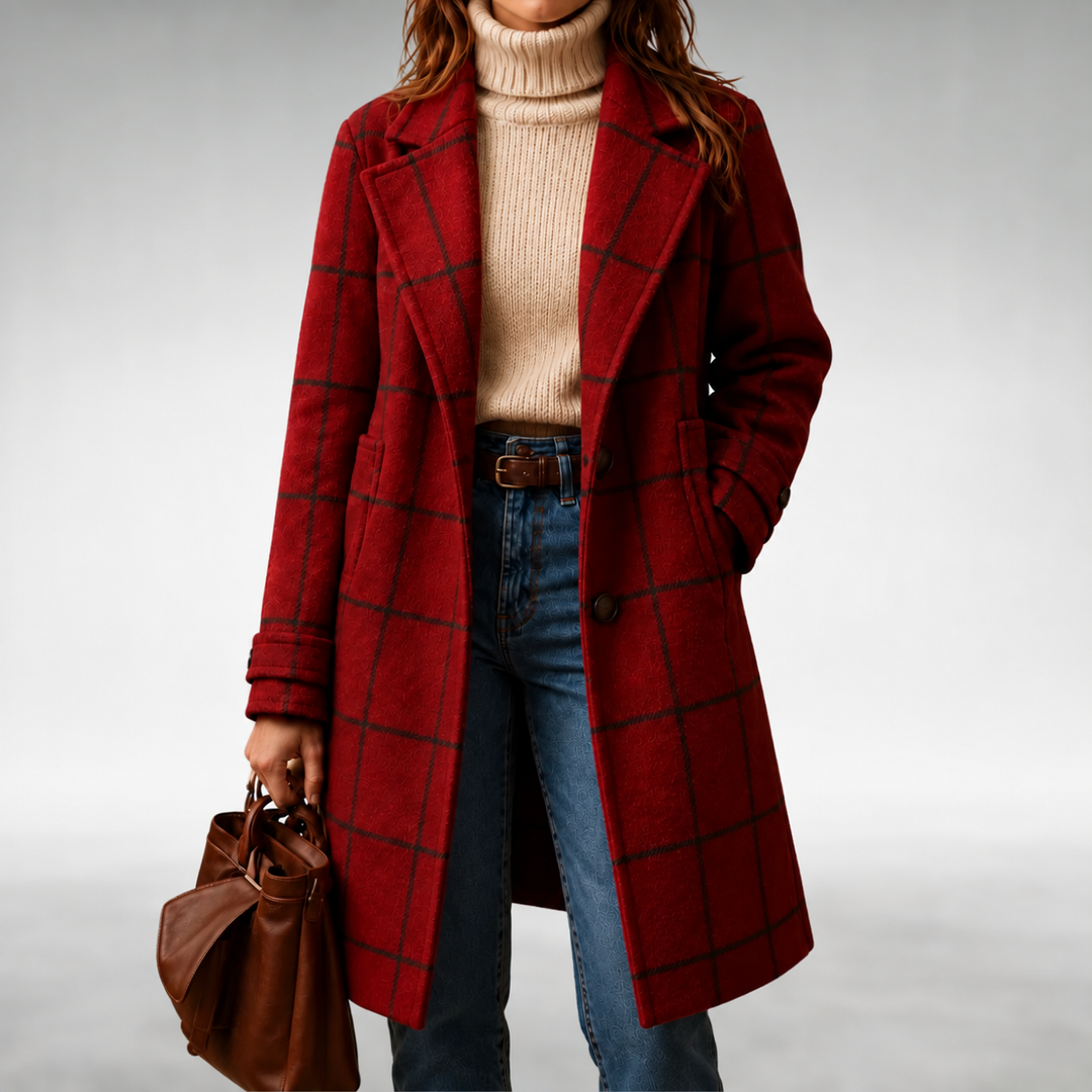 Elegant Plaid Coat