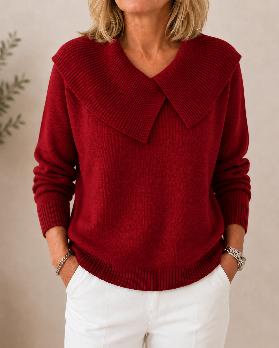 Soft Wide Collar Jumper