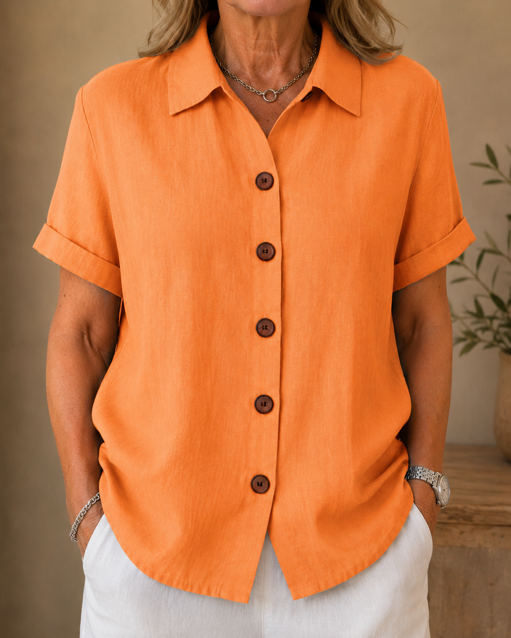 Elegant Button Front Blouse