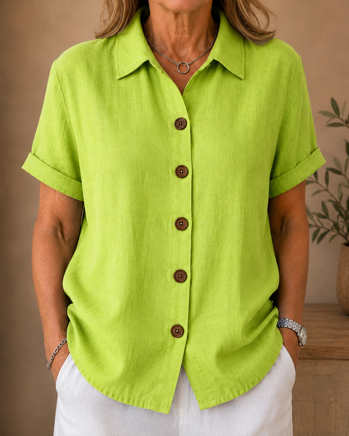 Elegant Button Front Blouse