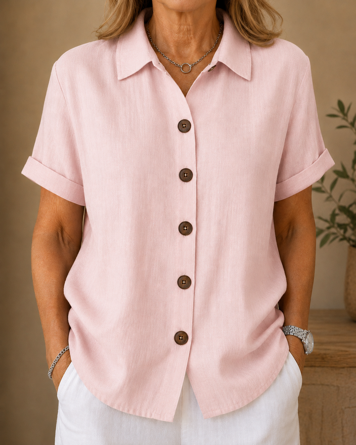 Elegant Button Front Blouse